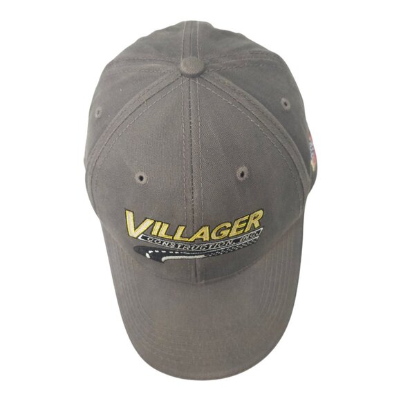 Villager Construction Strapback Cap Hat Trucker Baseball Embroidered Road Work - Picture 6 of 14